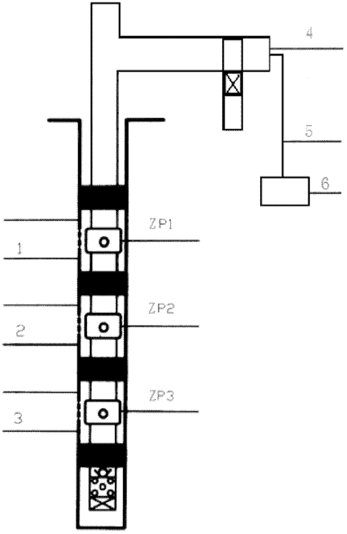 Method for achieving separated layer water distribution by pressure pulse