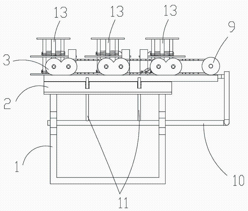 Manual bamboo fence baffle knitting machine