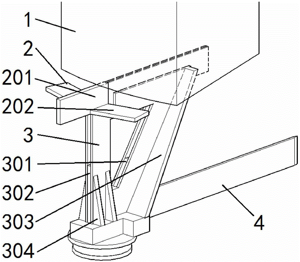 Converging and supporting structure of dry electric reactor