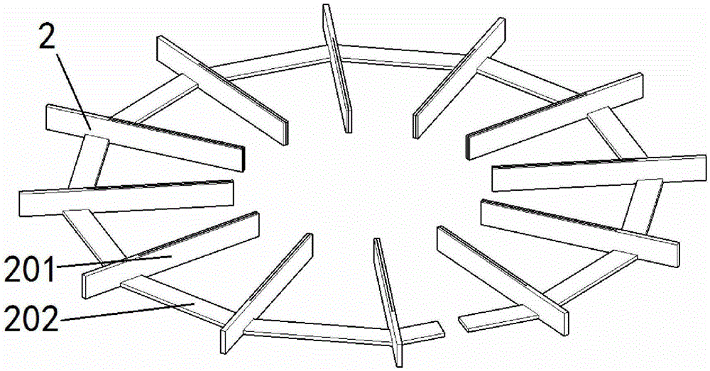 Converging and supporting structure of dry electric reactor