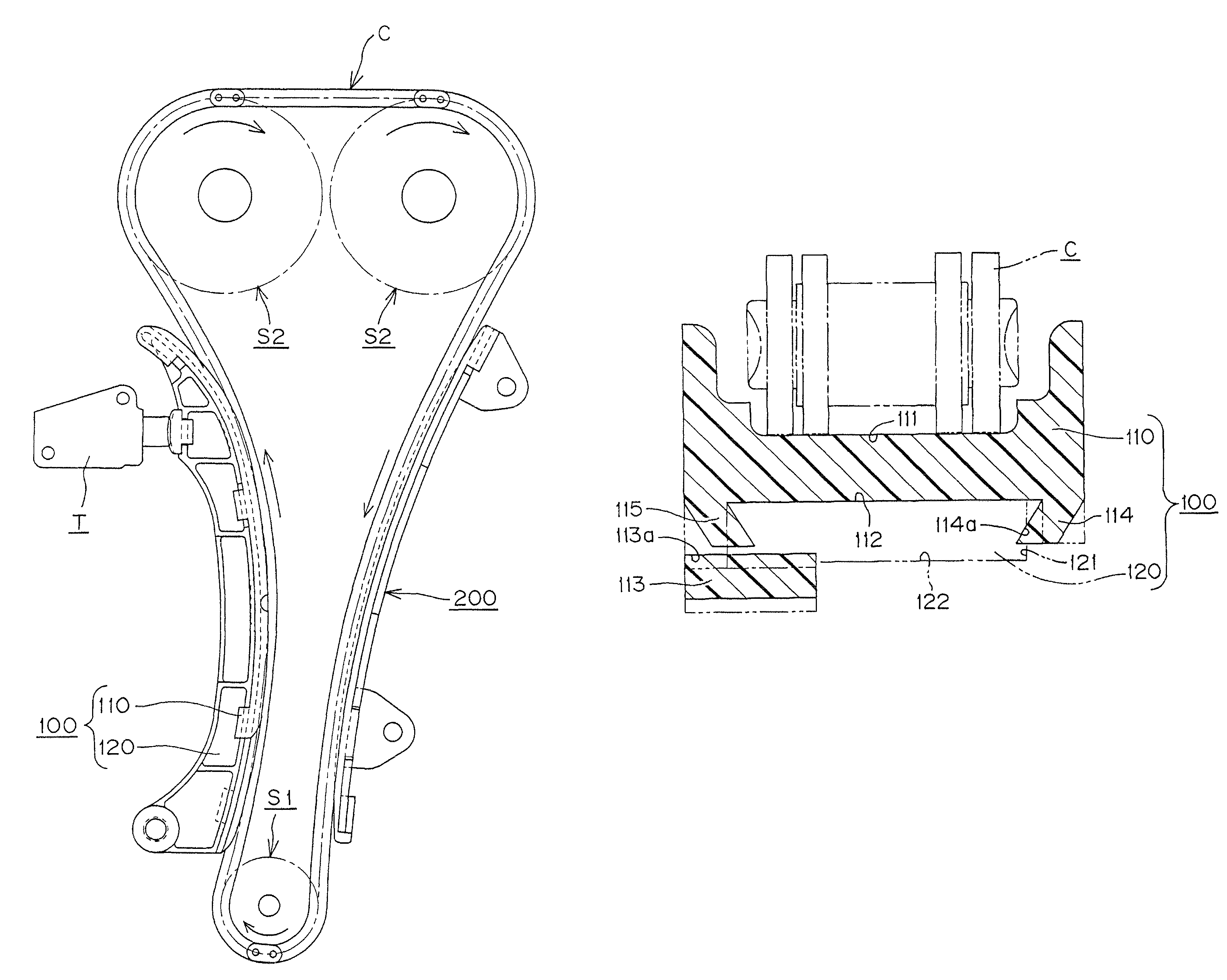 Guide for transmission device