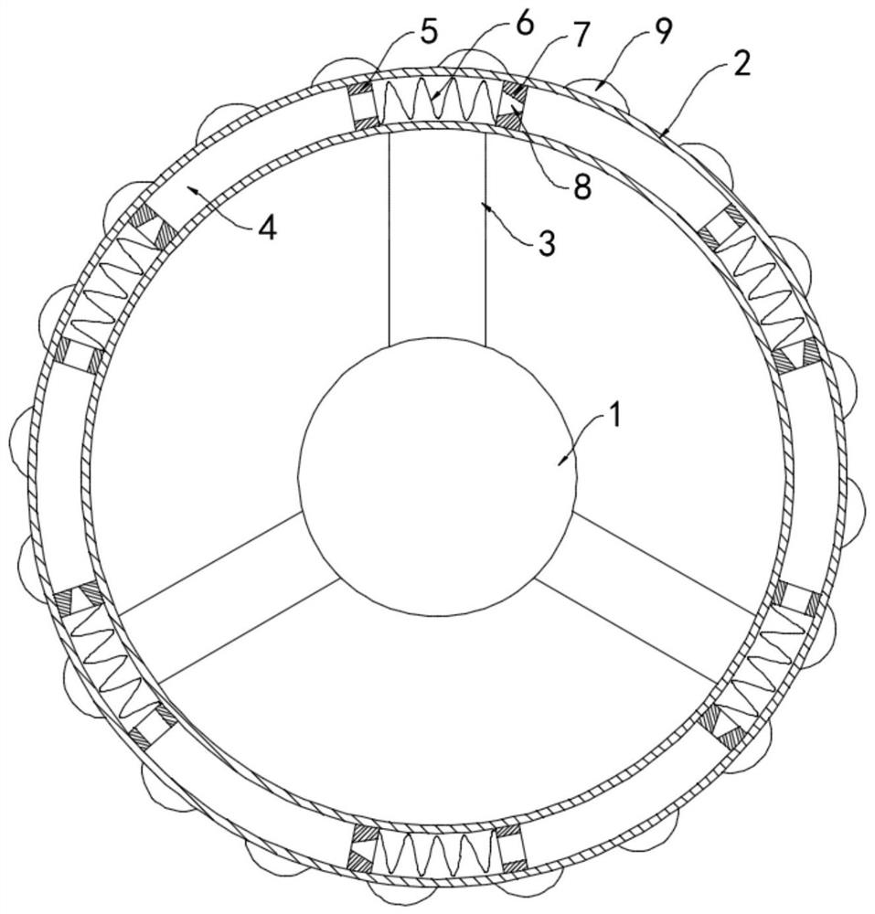 Water-cooling heat dissipation steering wheel for new energy automobile