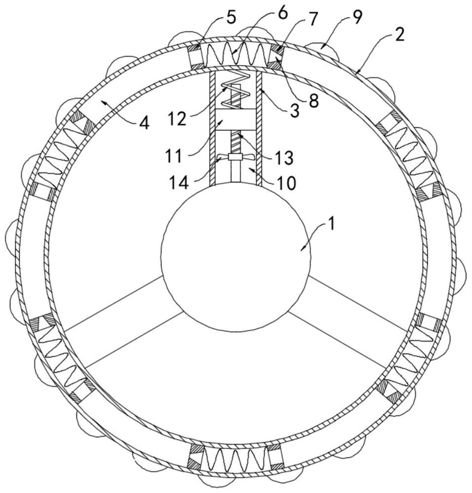 Water-cooling heat dissipation steering wheel for new energy automobile