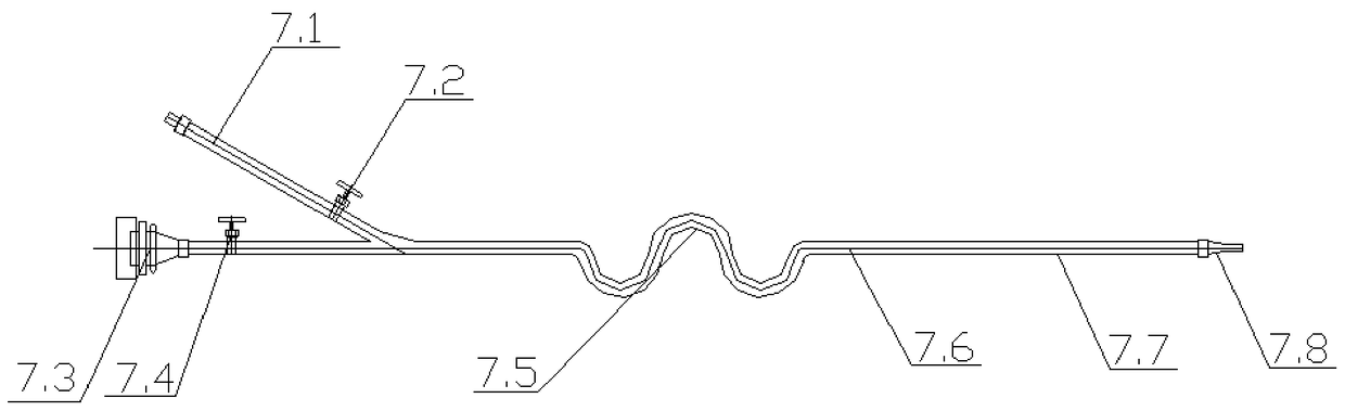 Cleaning system and method for cement production line kiln tail smoke chamber discharging slope crust