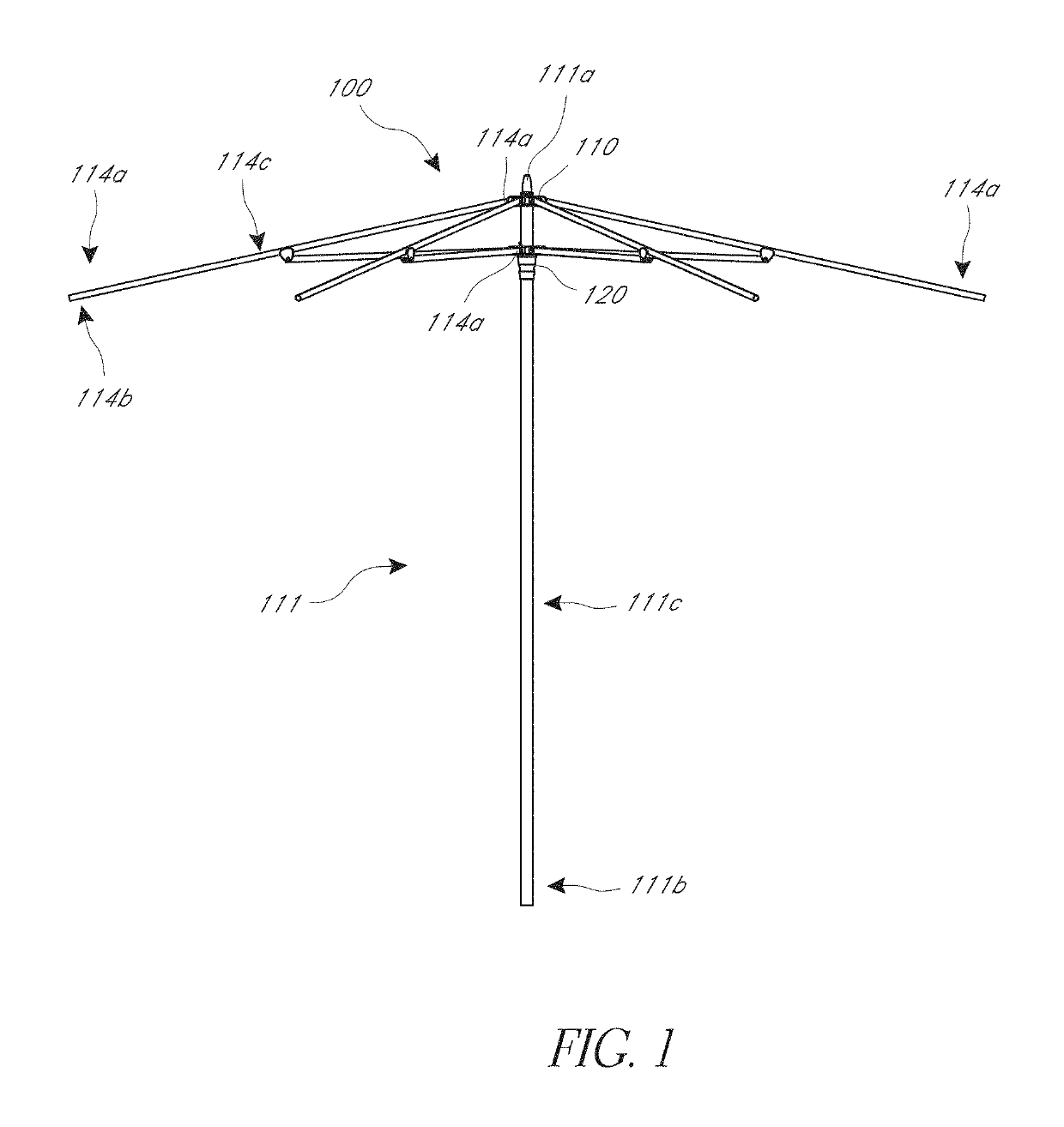 Umbrella rib connector assemblies and methods