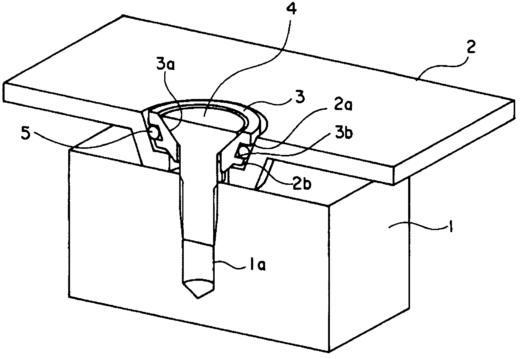 Waterproof structure for portion where members are tightened with screw