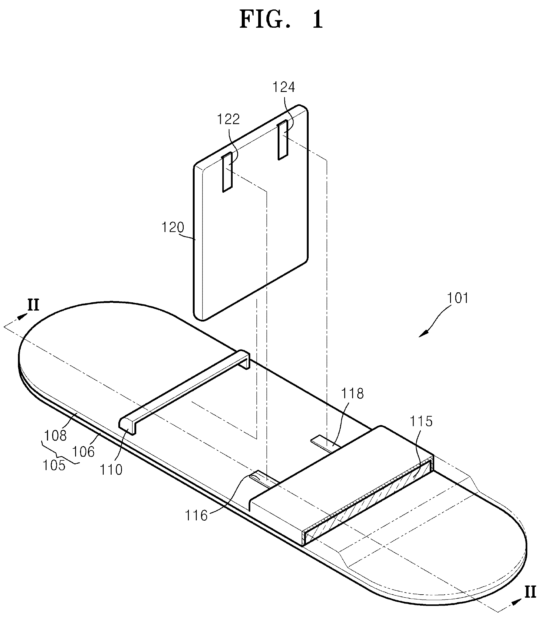 Body-temperature measuring device and body-temperature measuring system having the device