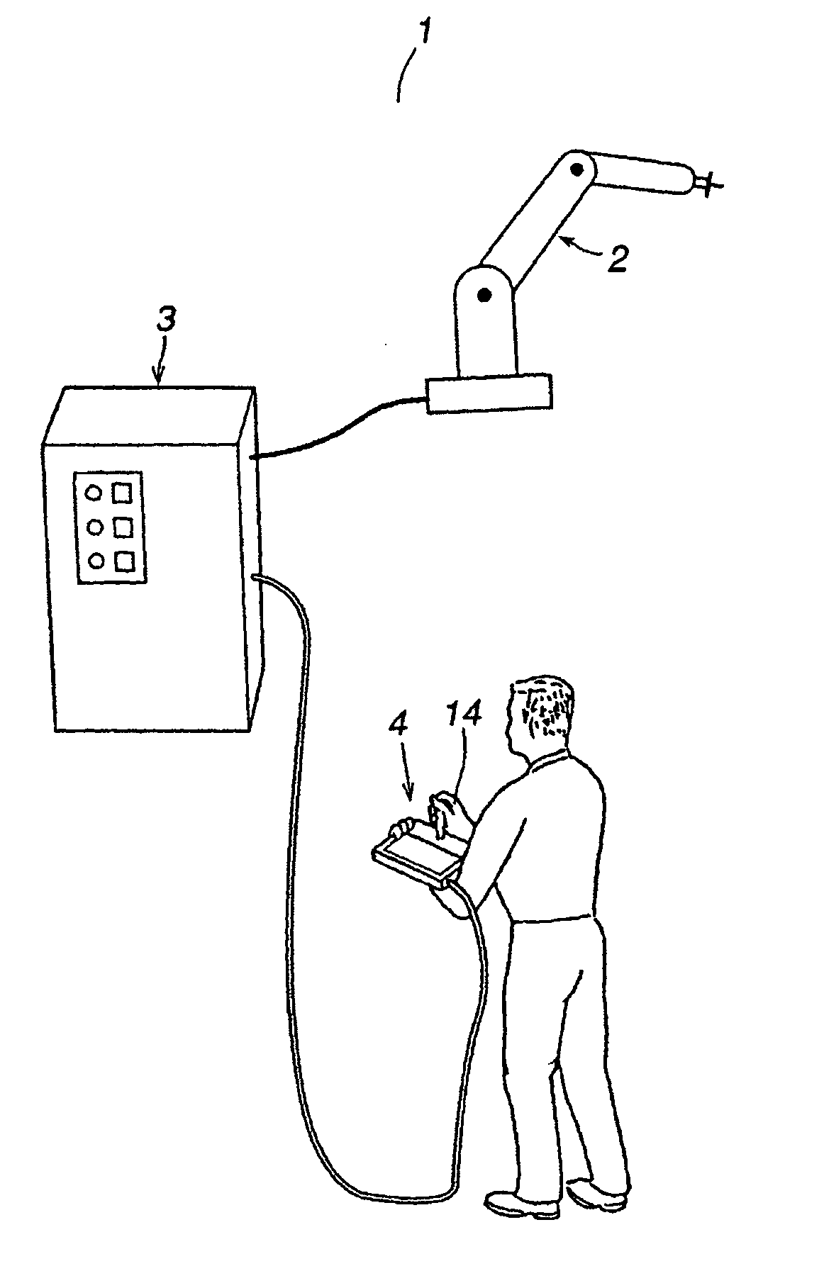 System and method for communication between an industrial robot and a tpu