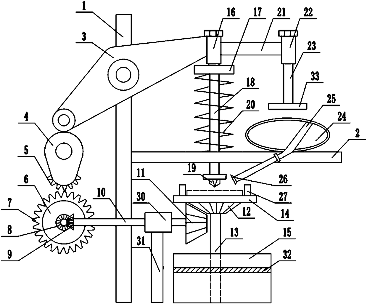 End shaft drilling device