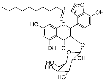 Application of Houttuynoid C for preparing medicine for treating acute gout