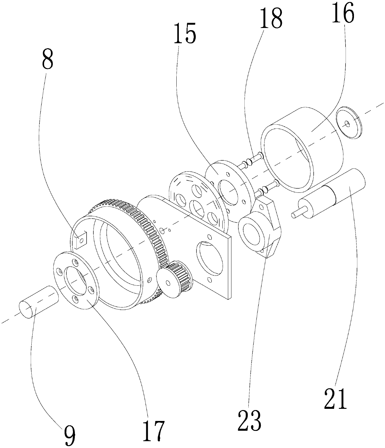 Device and method based on magnetic field force for realizing peg-in-hole assembly