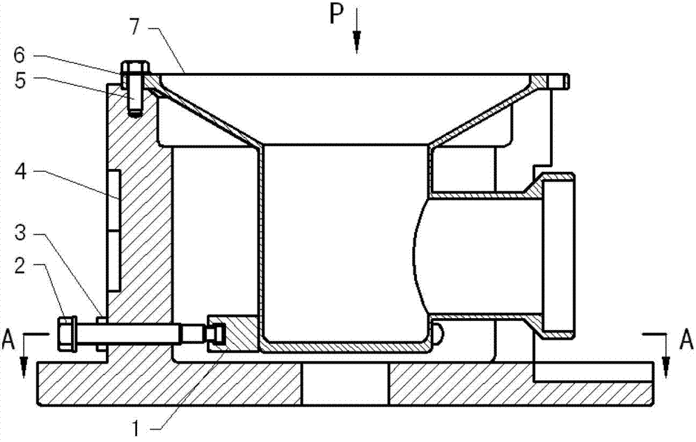 Numerical control processing fixture for two perpendicularly-crossed shafts