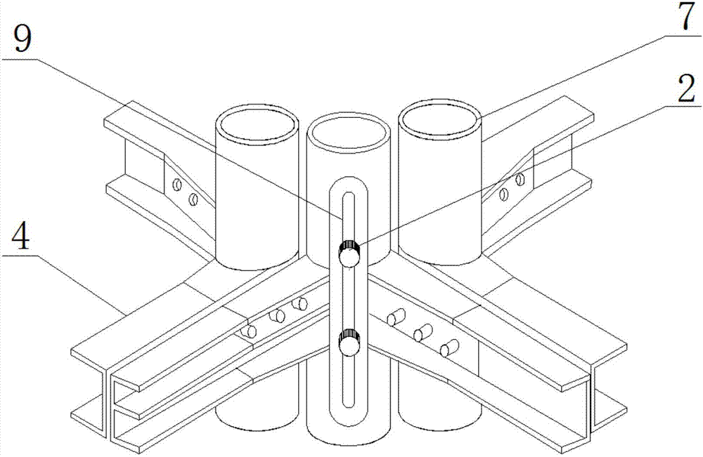 Cylindrical sleeving joint framework of building