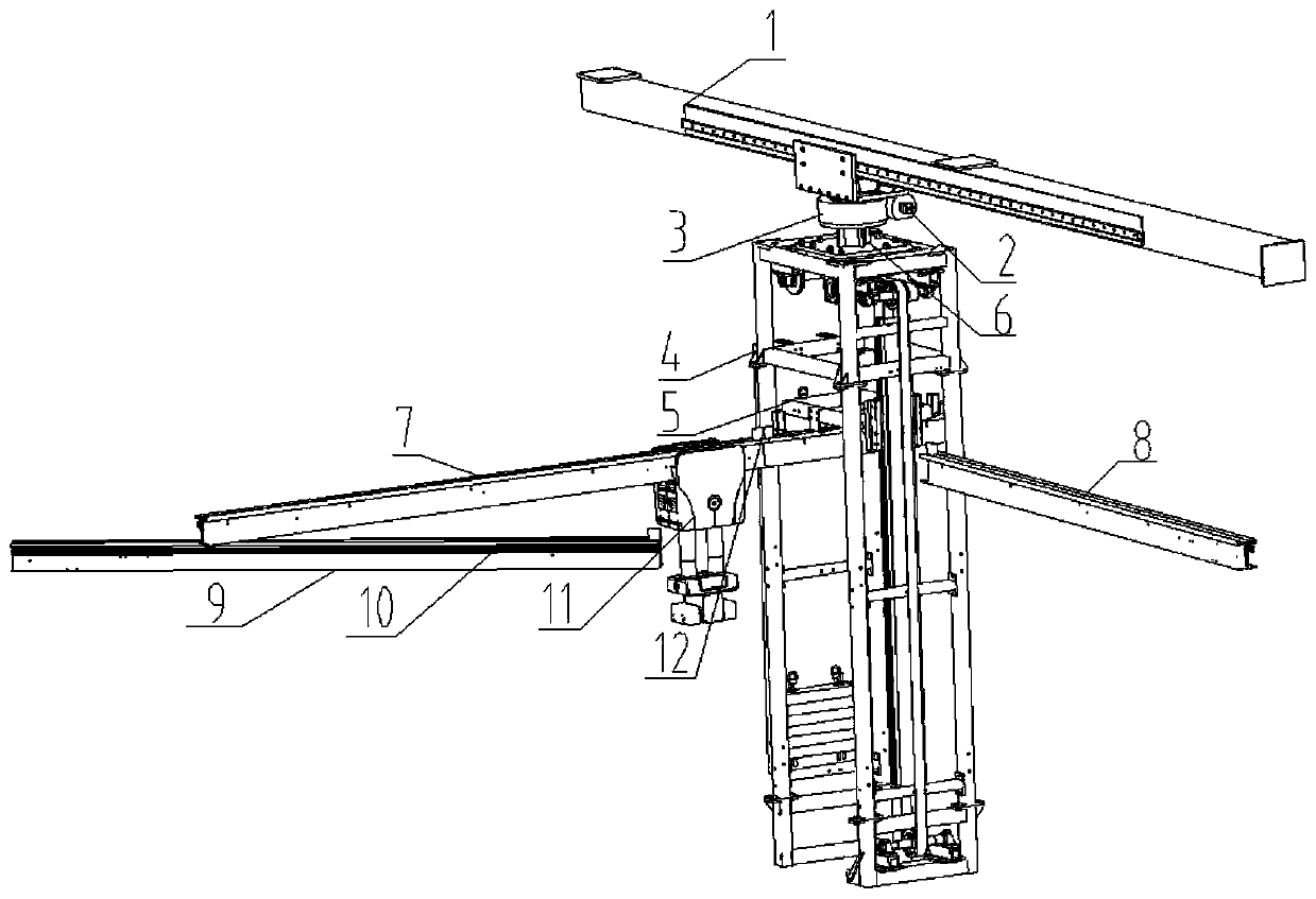 Stereoscopic track changing type track robot system and method