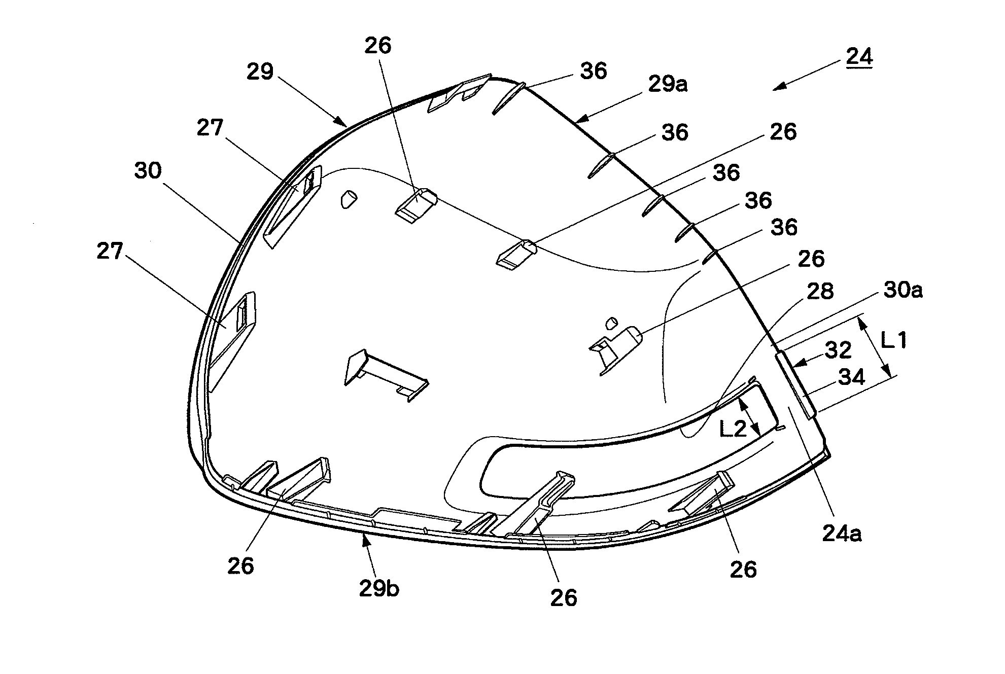 Outer mirror with turn lamp