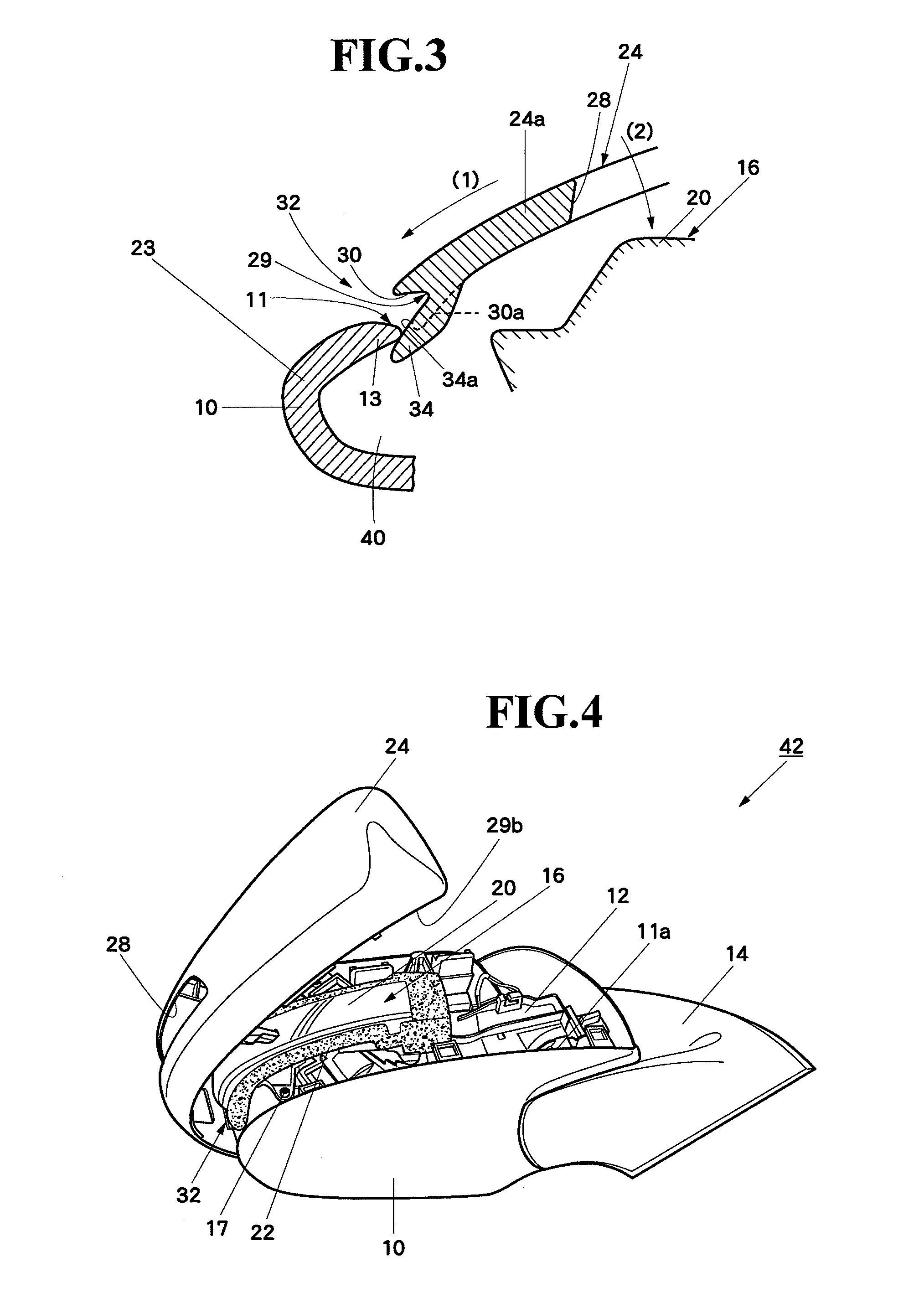 Outer mirror with turn lamp