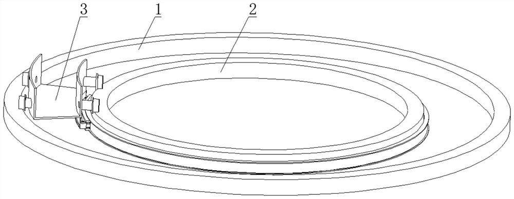 Sealing device for annular cooling trolley