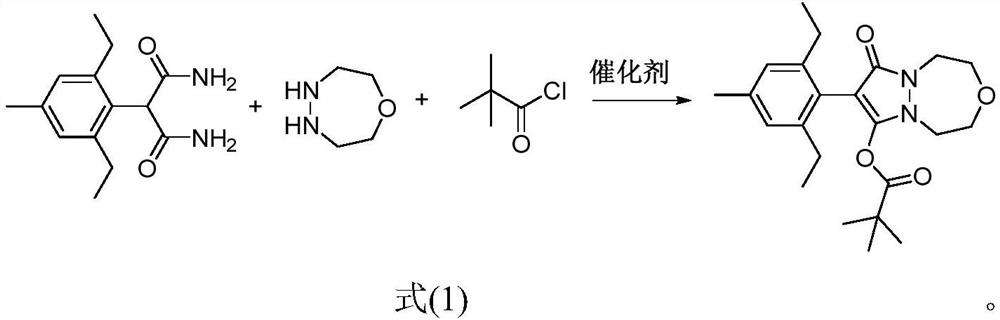 A method for preparing pinoxaden by "one pot method"