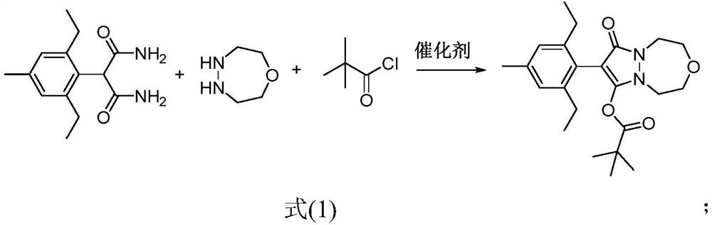 A method for preparing pinoxaden by "one pot method"