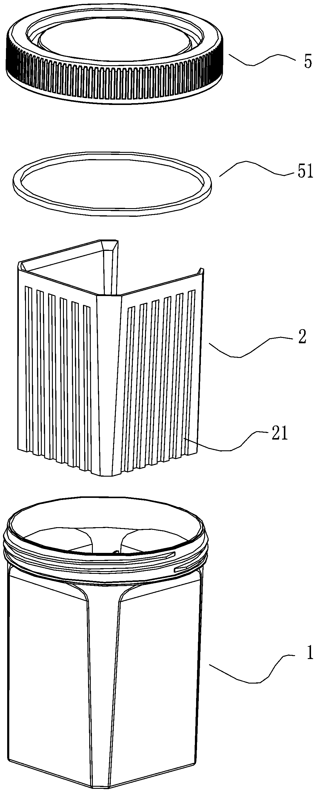 Liquid detection cup and method for manufacturing same