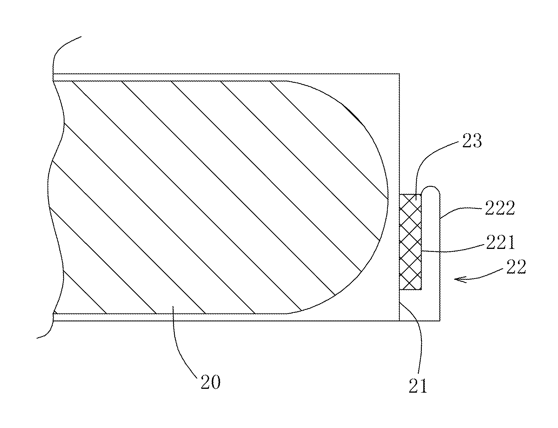 Soft-package lithium battery edgefold structure