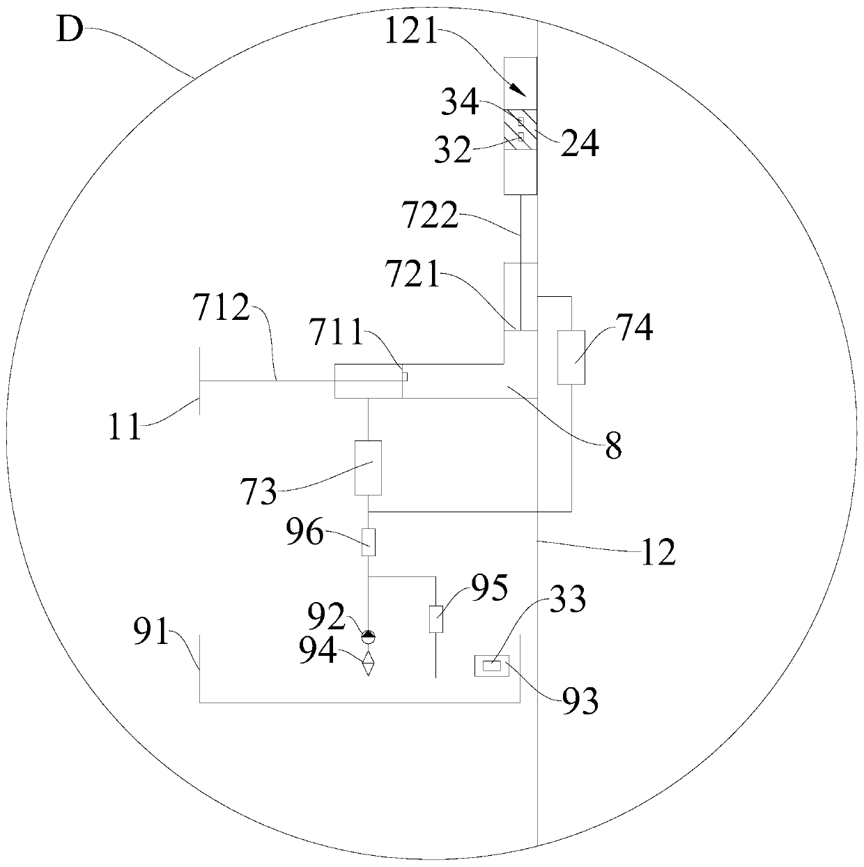 Foundation vibration isolation and three-dimensional damping structure for double-layer containment nuclear power station