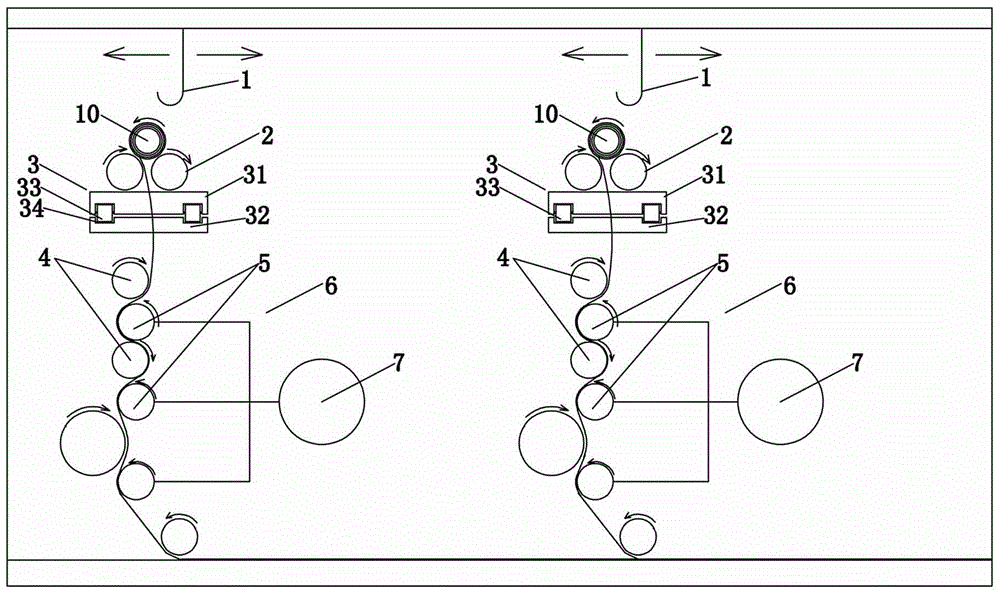 Feed tensioning mechanism for garment cutting equipment