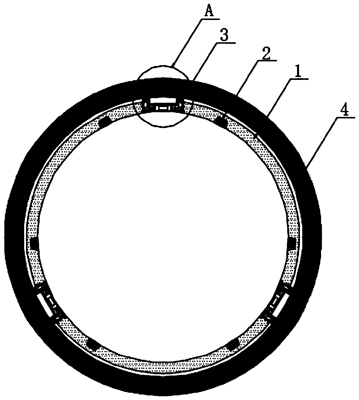 Gas pipeline leakage detection device and application method thereof