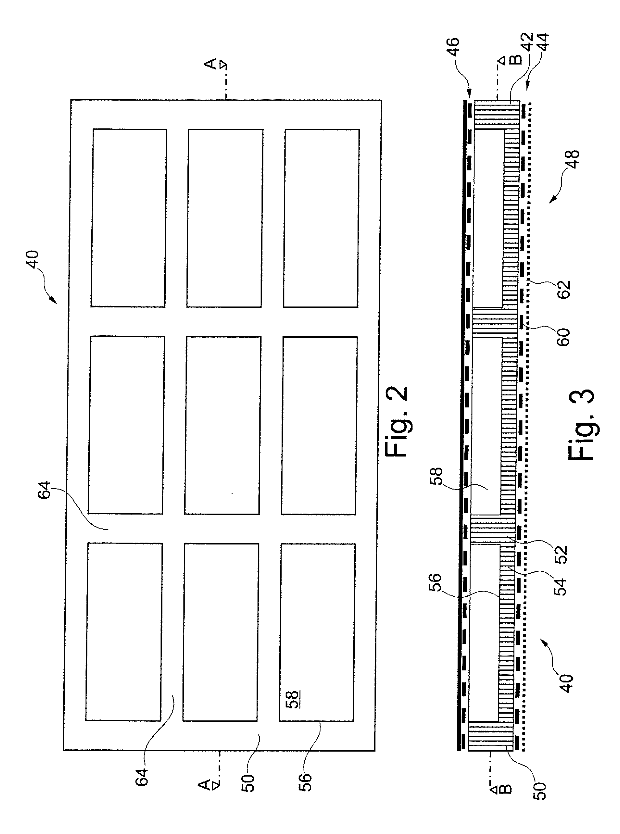 Aircraft cabin panel with core recesses for acoustic absorption