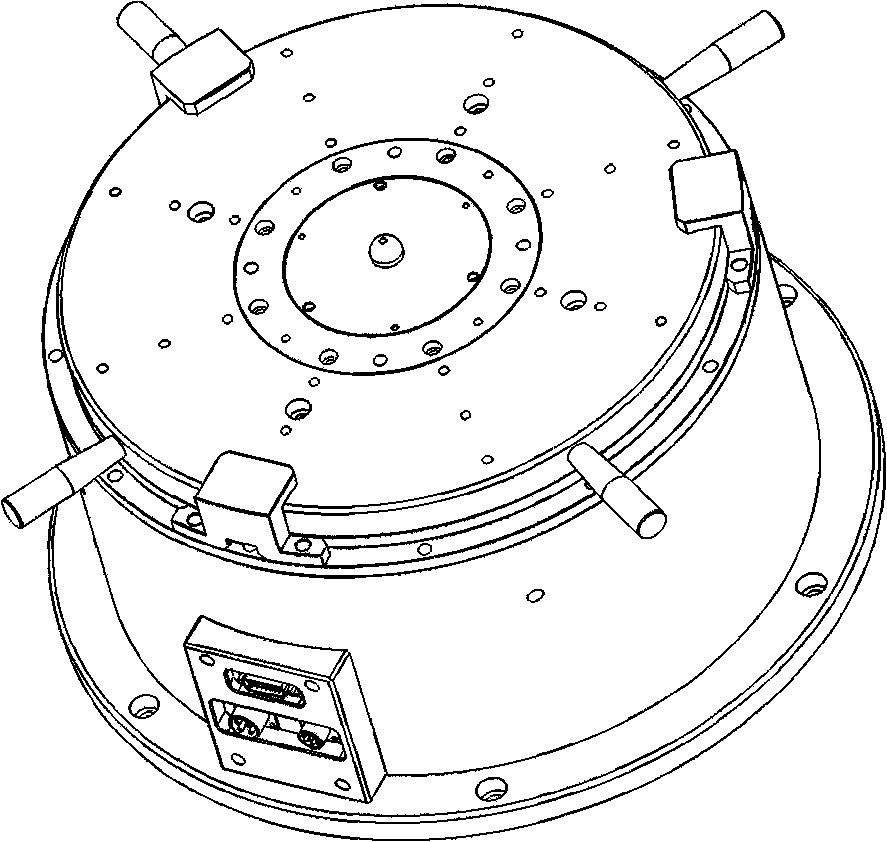 High-precision direct driven air flotation turntable