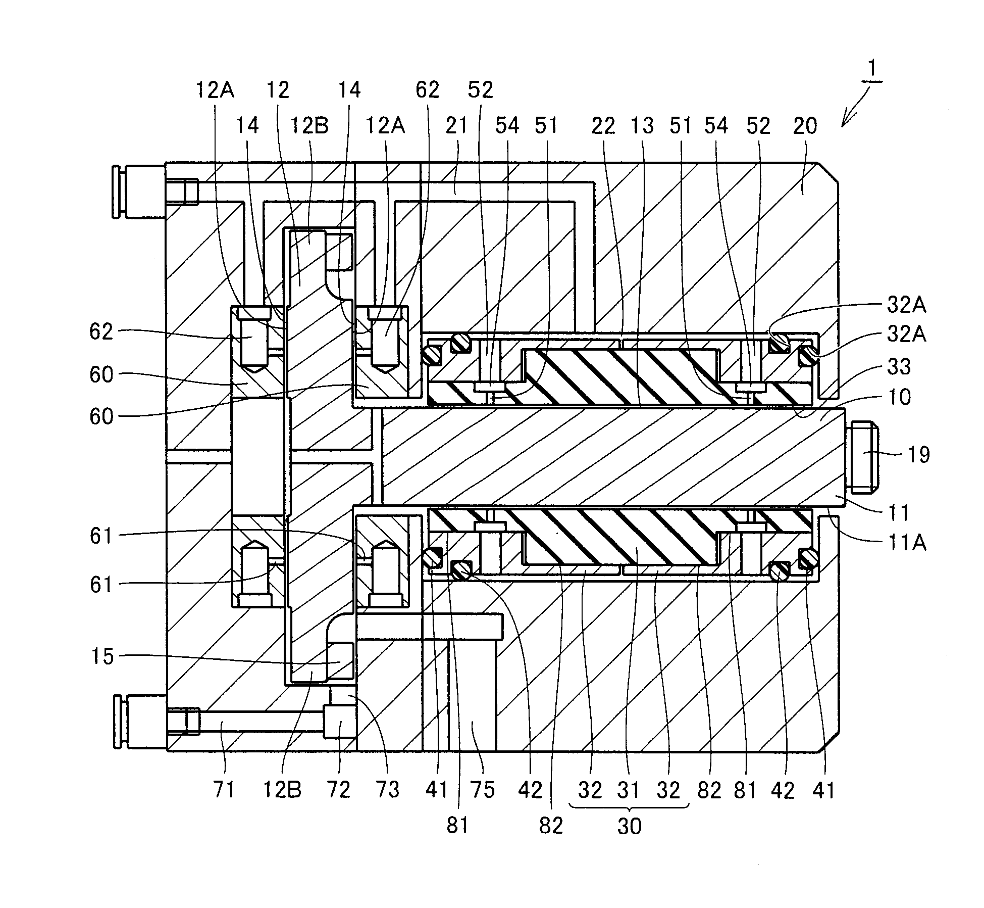 Gas bearing spindle