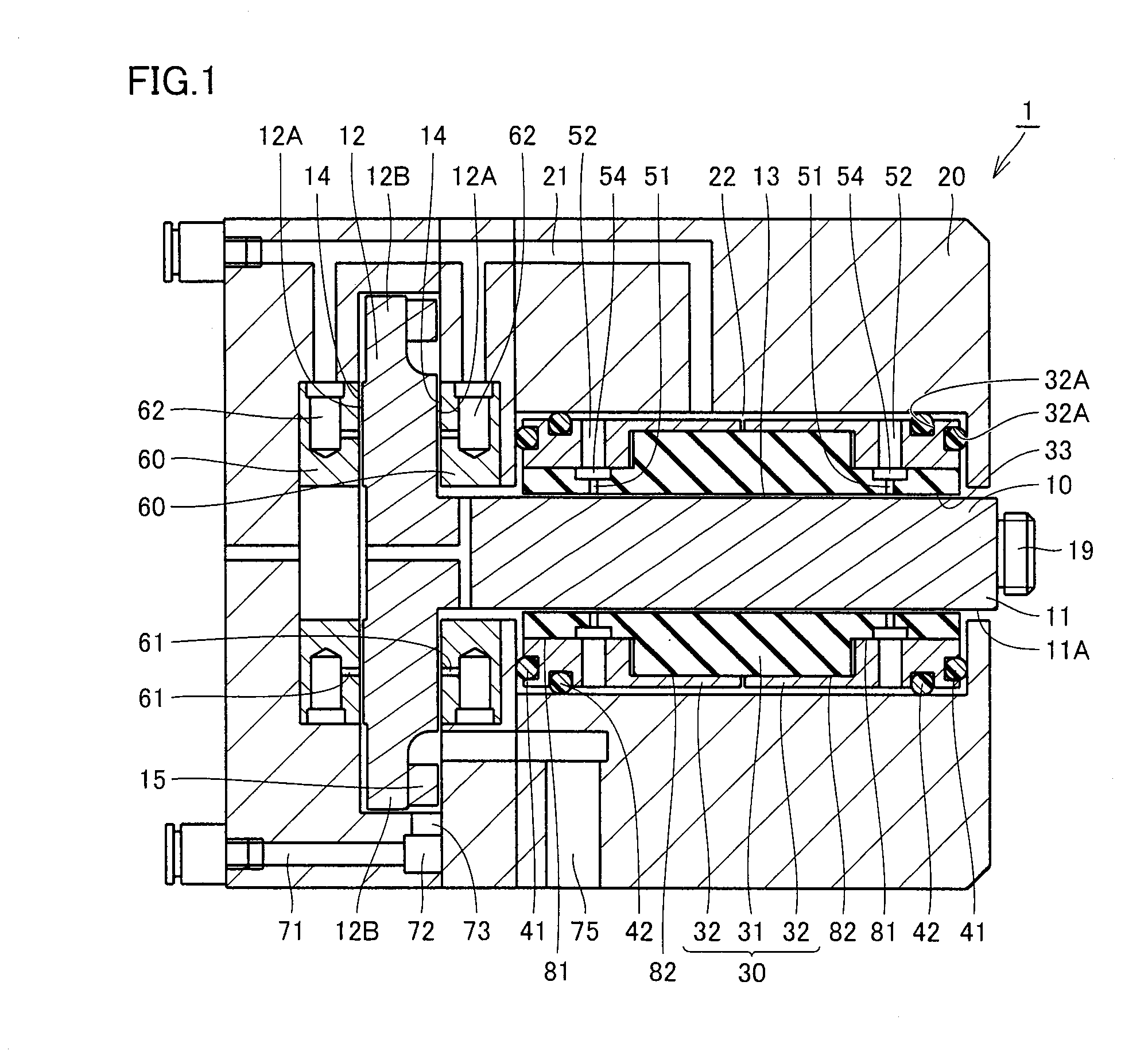 Gas bearing spindle