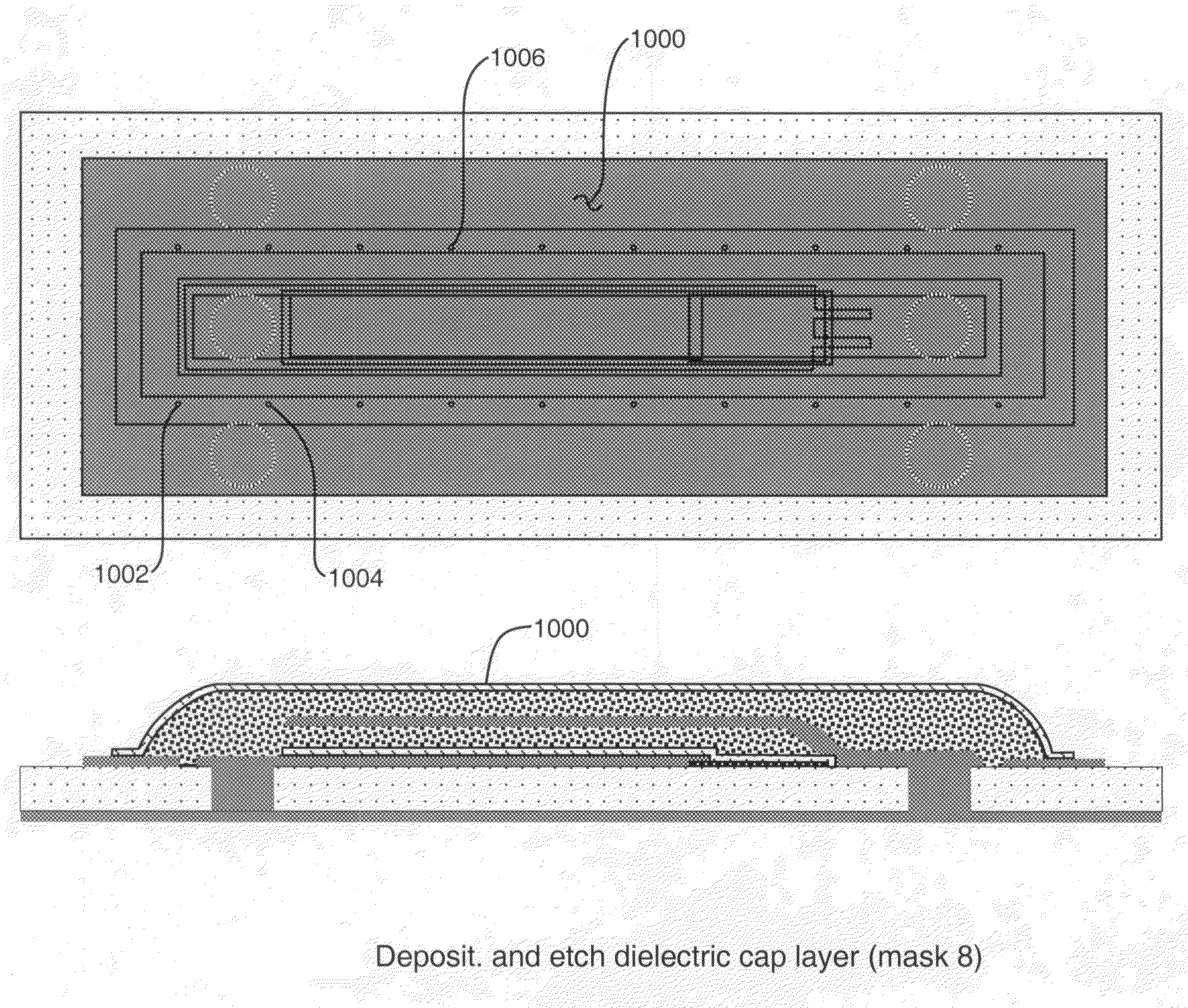 Latching zip-mode actuated mono wafer MEMS switch