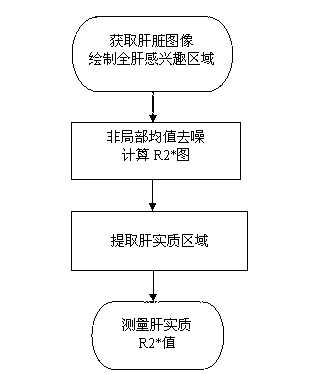 Method for measuring liver magnetic resonance crosswise relaxation rate R2* parameter