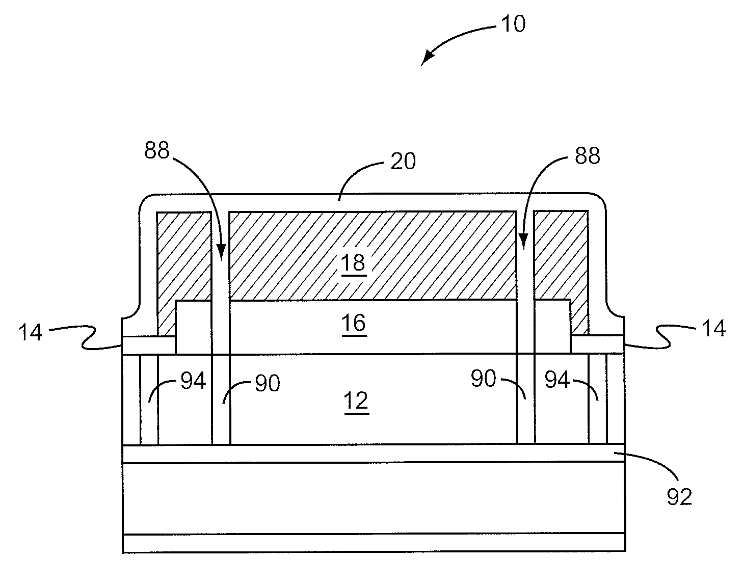 Backside seal for conformal shielding process