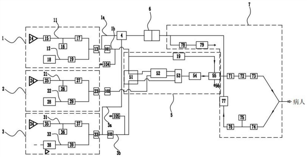 Anaesthesia machine gas path system and ventilation method thereof