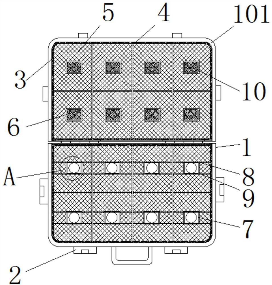 Sensor storage transportation device convenient for limiting protection