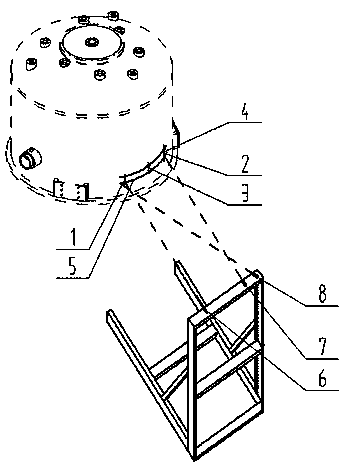 Fork lift laser positioning operation method for polycrystalline silicon ingot furnace