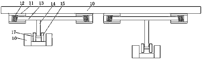 A steel sofa support with shock-absorbing and buffering functions