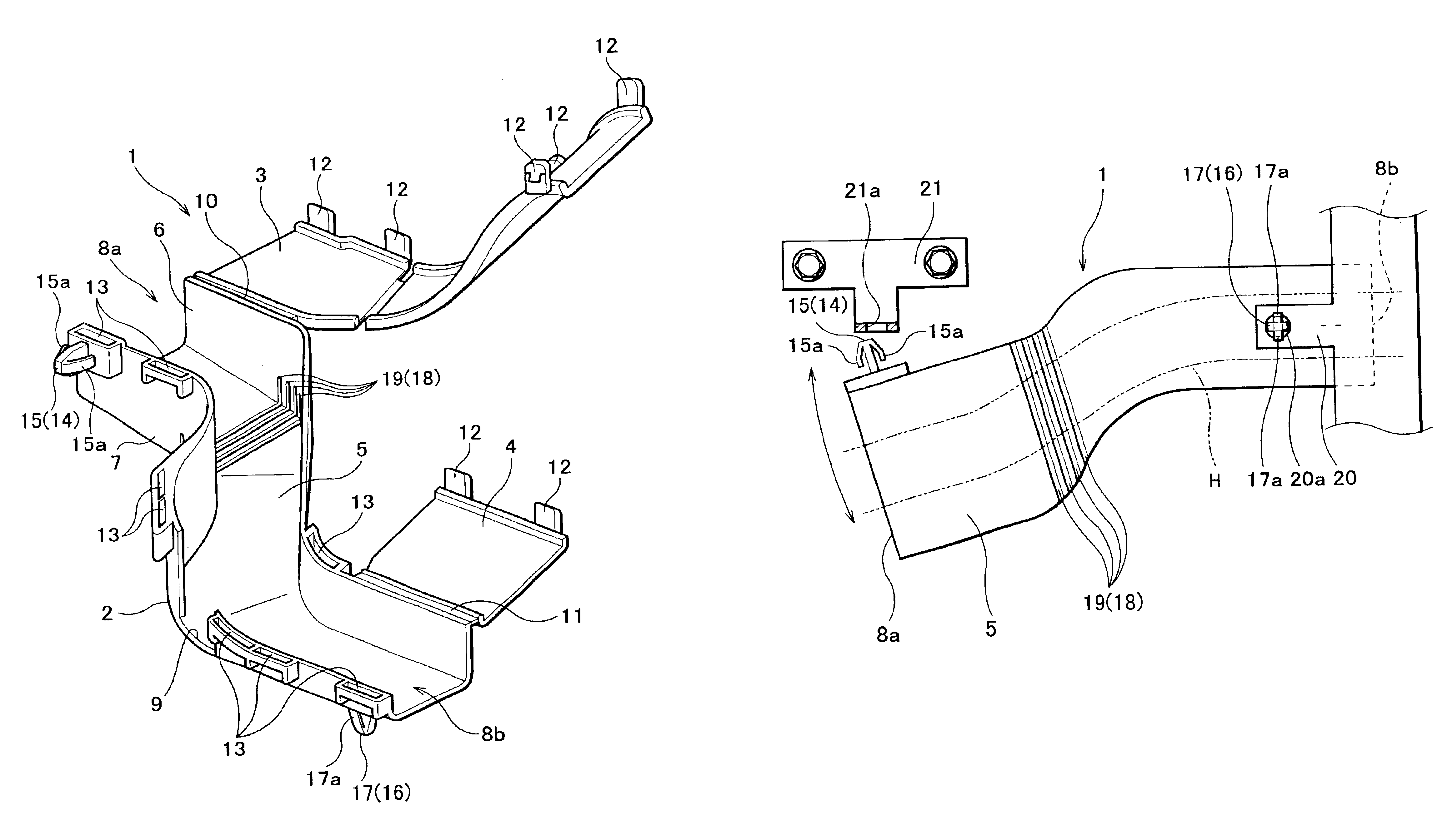 Protector for wire harnesses and mounting mechanism