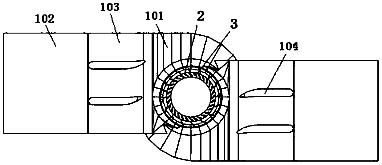 Low-water-head large-flow axial flow water turbine with double-inlet volute