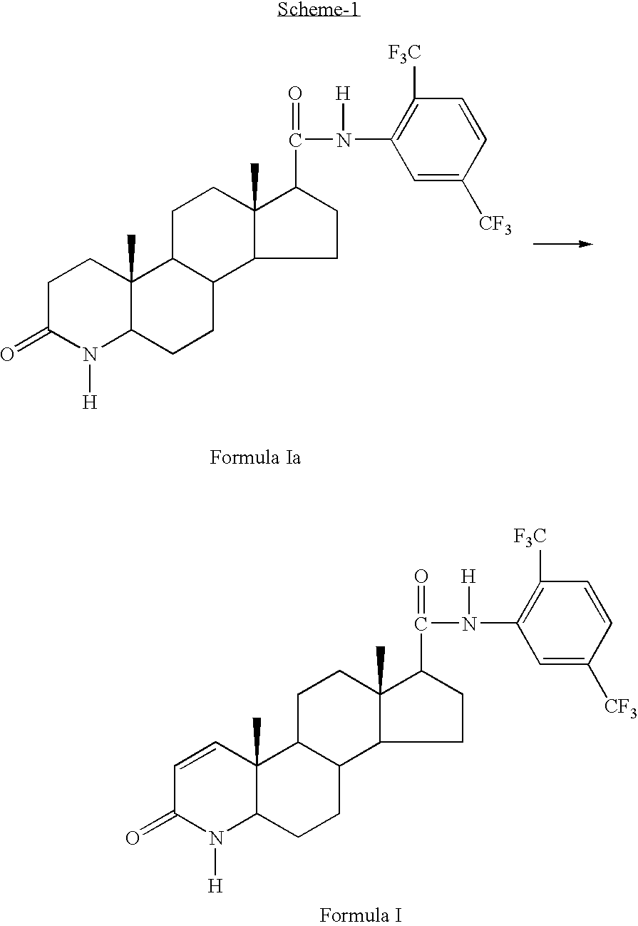 Process for the preparation of 17beta-N-[2,5-bis(trifluoromethyl)phenyl] carbamoyl-4-aza-5-alpha-androst-1-en-3-one