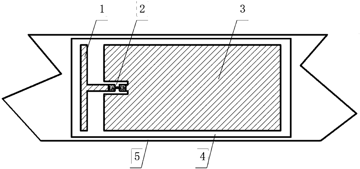 Passive wireless patch antenna sensor based on RFID technology, and wireless measuring method