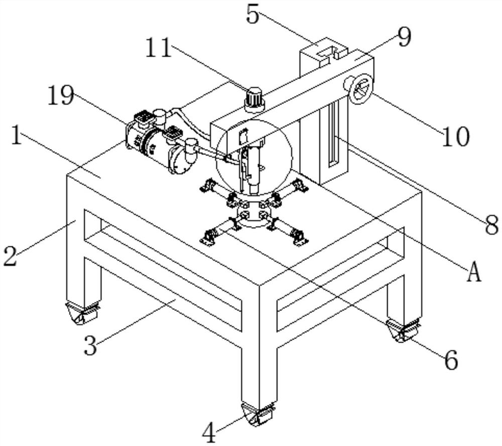 Mechanical part wear test device with locking structure