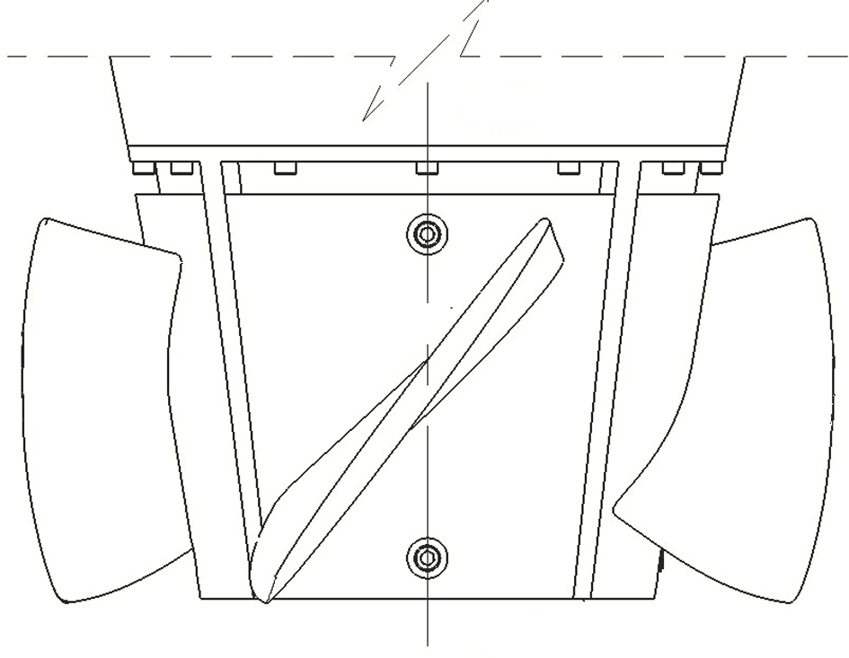 Vortex elimination fin structure with detachable fins