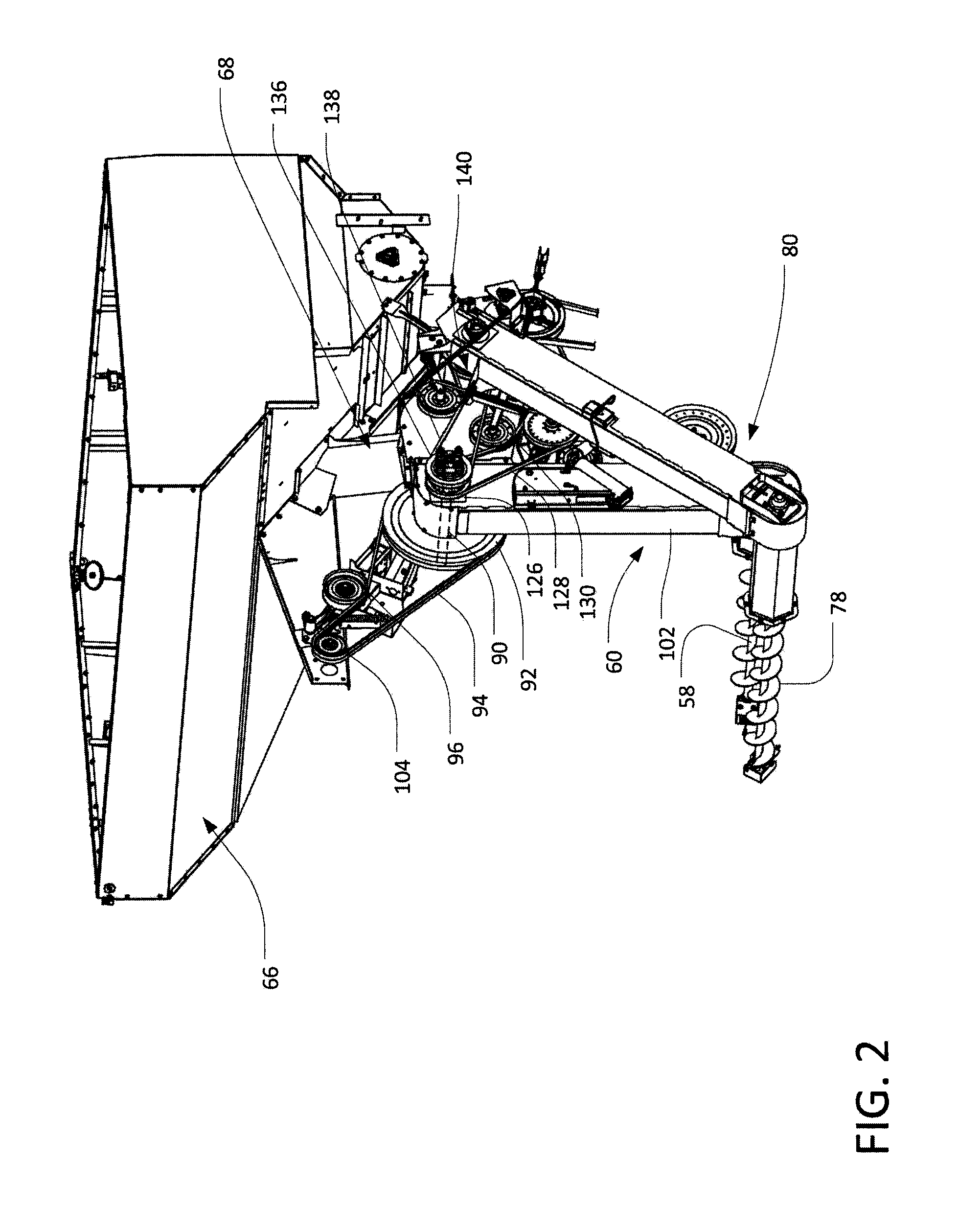 Integrated jackshaft for grain elevators of agricultural combines