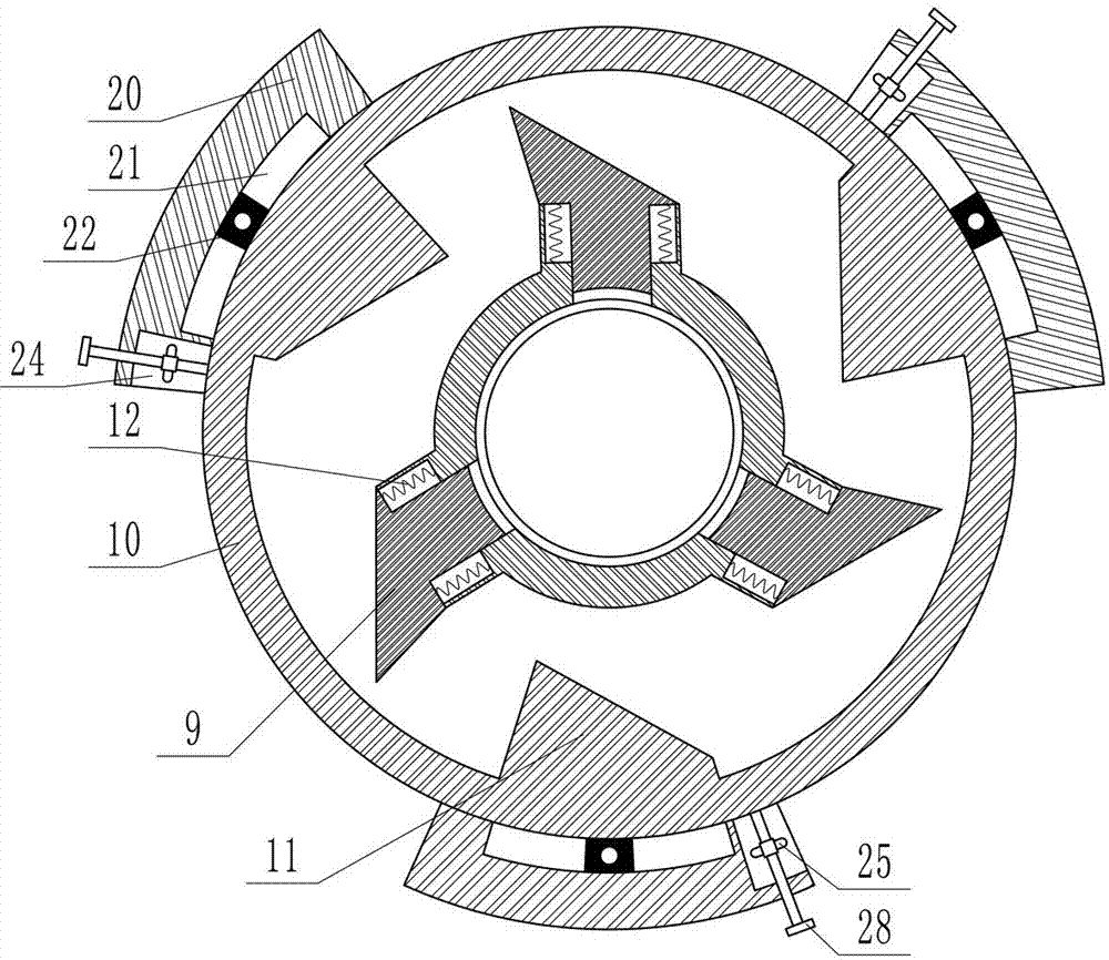 Automatic-held shaft part safety protection frame