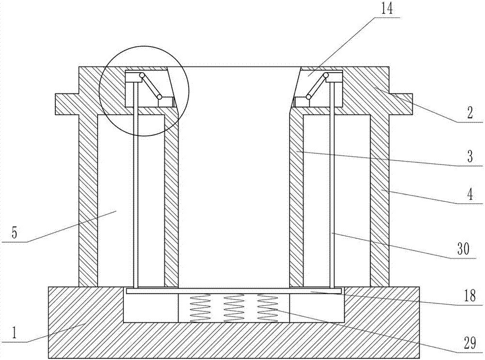 Automatic-held shaft part safety protection frame