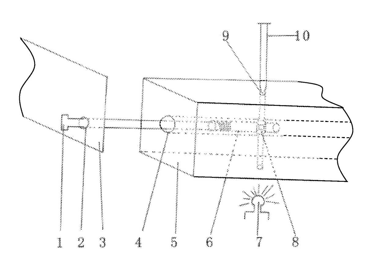 Connection structure for woodware part