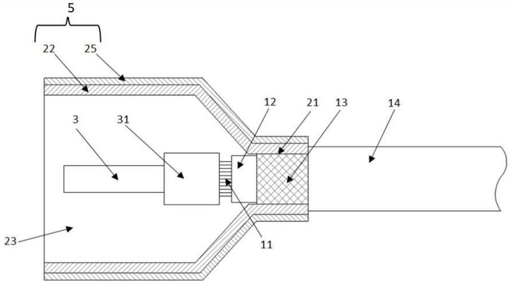 Shielding cable connection structure